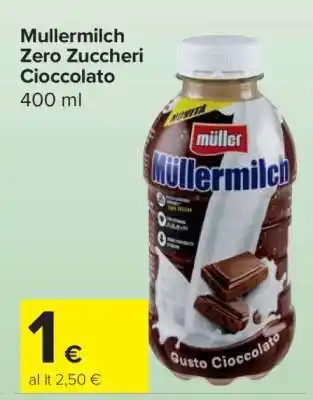 Carrefour Mullermilch Zero Zuccheri Cioccolato offerta