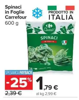 Carrefour Spinaci in Foglie Carrefour offerta
