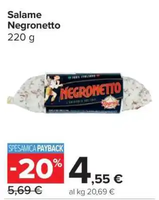 Carrefour Salame Negronetto offerta