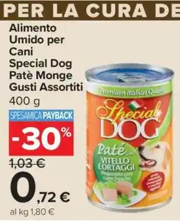 Carrefour Alimento Umido per Cani Special Dog Patè Monge Gusti Assortiti offerta
