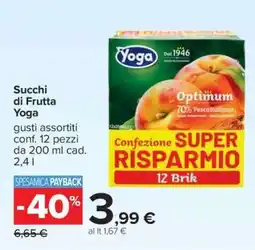 Carrefour Succhi di Frutta Yoga offerta