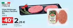 Carrefour Linea Hamburger di Pollo o Tacchino Aia offerta