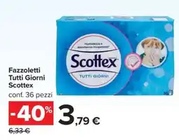 Carrefour Fazzoletti Tutti Giorni Scottex offerta