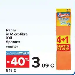 Carrefour Panni in Microfibra XXL Spontex offerta