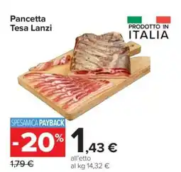 Carrefour Pancetta Tesa Lanzi offerta