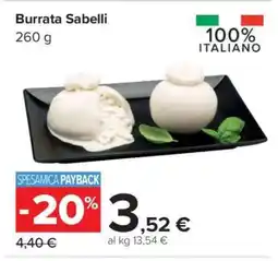 Carrefour Burrata Sabelli offerta