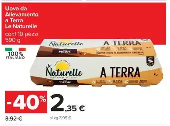 Carrefour Uova da Allevamento a Terra Le Naturelle offerta