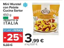 Carrefour Mini Wurstel con Patate Cucina Sartor offerta