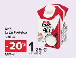 Carrefour Drink Latte Proteico offerta