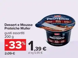 Carrefour Dessert e Mousse Proteiche Muller offerta