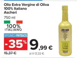 Carrefour Olio Extra Vergine di Oliva 100% Italiano Ascheri offerta