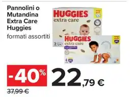 Carrefour Pannolini o Mutandina Extra Care Huggies offerta