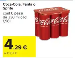 Carrefour COCA COLA, FANTA O SPRITE offerta