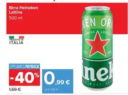 Carrefour Birra Heineken Lattina offerta