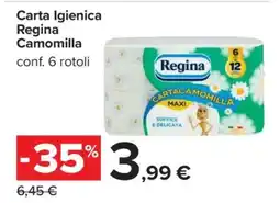 Carrefour CARTA IGIENICA REGINA CAMOMILLA offerta