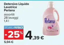 Carrefour Detersivo Liquido Lavatrice Perlana offerta