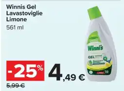 Carrefour Winnis Gel Lavastoviglie Limone offerta