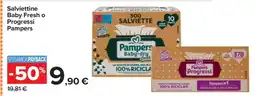 Carrefour Salviettine Baby Fresh o Progressi Pampers offerta