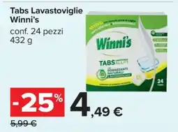 Carrefour Tabs Lavastoviglie Winni’s offerta