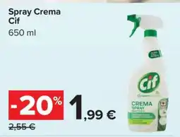 Carrefour Spray Crema Cif offerta