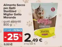 Carrefour Alimento Secco per Gatti Sterilized Miglior Gatto Morando offerta