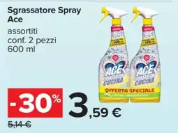 Carrefour Sgrassatore Spray Ace offerta