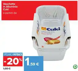 Carrefour Vaschette in alluminio CUKI offerta