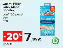 Carrefour Guanti Flexy Latex Mapa Spontex offerta