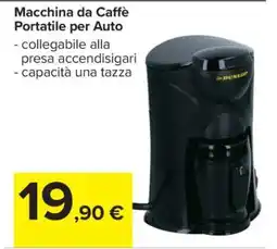 Carrefour Macchina da Caffè Portatile per Auto offerta