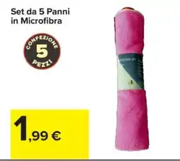 Carrefour Set da 5 Panni in Microfibra offerta