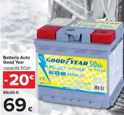 Carrefour Batteria Auto Good Year offerta