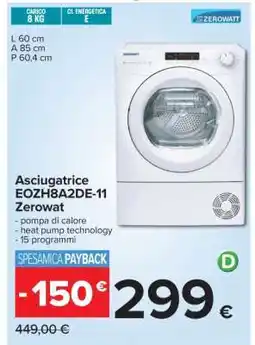 Carrefour Asciugatrice EOZH8A2DE-11 Zerowat offerta