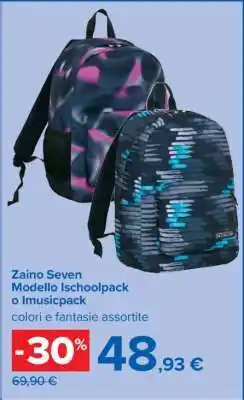 Carrefour Zaino Seven Modello Ischoolpack o Imusicpack offerta