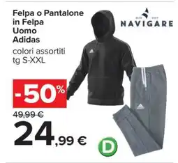 Carrefour Felpa o Pantalone in Felpa Uomo Adidas offerta