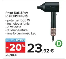 Carrefour Phon Nalk&Rey RBLHD1600-25 offerta