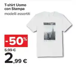 Carrefour T-shirt Uomo con Stampa offerta