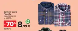 Carrefour Camicia Uomo Flanella offerta