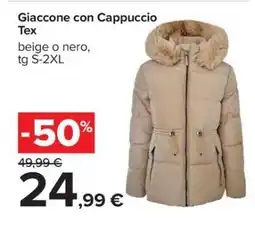 Carrefour Giaccone con Cappuccio Tex offerta