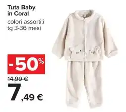 Carrefour Tuta Baby in Coral offerta