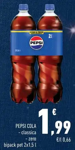 Conad Margherita PEPSI COLA -classica - zero bipack pet offerta
