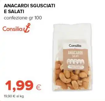 Consilia anacardi sgusciati e salati