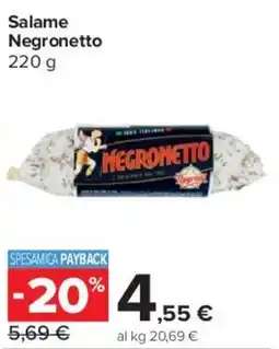 Carrefour Express Salame Negronetto offerta