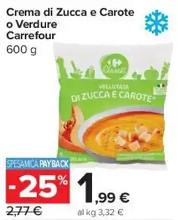 Carrefour Express Crema di Zucca e Carote o Verdure Carrefour offerta