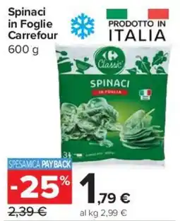 Carrefour Express Spinaci in Foglie Carrefour offerta