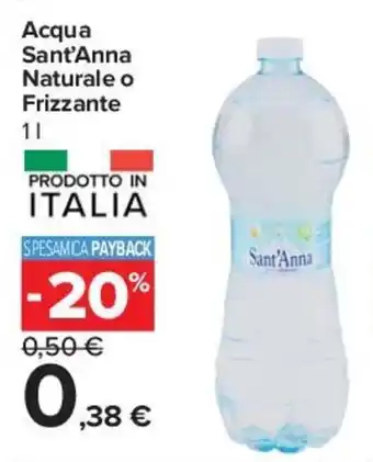 Acqua Sant'Anna Naturale o Frizzante