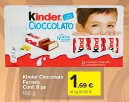 Carrefour Express Kinder Cioccolato Ferrero offerta