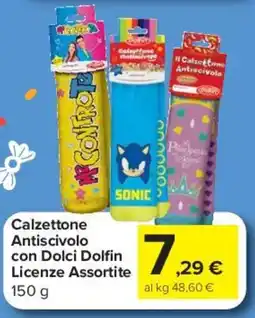 Carrefour Express Calzettone Antiscivolo con Dolci Dolfin Licenze Assortite offerta