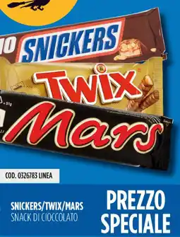 Carico Cash & Carry Snickers/twix/mars snack di cioccolato offerta