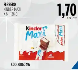 Carico Cash & Carry Ferrero kinder maxi offerta