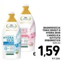 Spazio Conad Bagnodoccia tonic boost o hydra skin L'ANGELICA istituto erboristico offerta